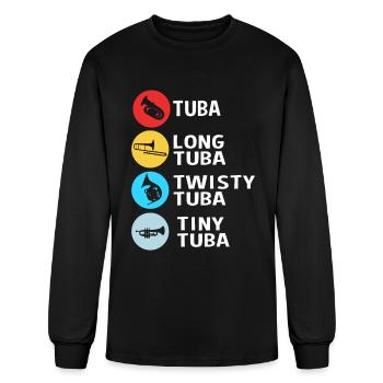 Tuba Brass Instruments - Men's Long Sleeve T-Shirt - black - Front