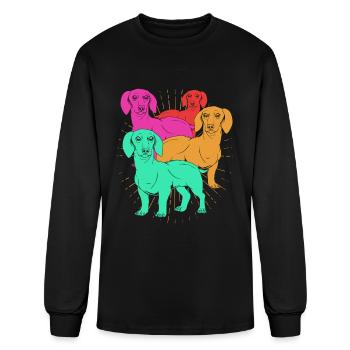 Wiener Dog Lover Dachshund - Men's Long Sleeve T-Shirt - black - Front