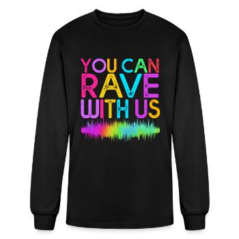 Music Festival Techno Edm Rave - Men's Long Sleeve T-Shirt - black - Front