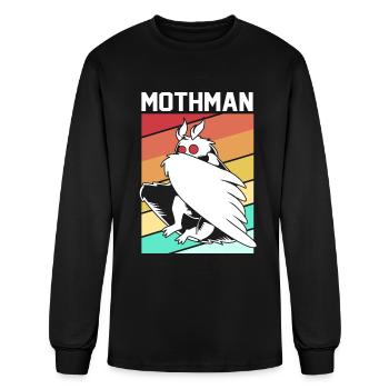 Retro Mothman Cryptid 80s Vintage Mothman - Men's Long Sleeve T-Shirt - black - Front