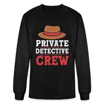 Enquêteur de police Détective privé Crew - T-shirt à manches longues Homme - noir - Devant