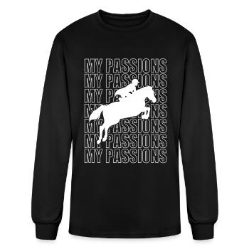 My Passions Equestrian Dressage Show - Men's Long Sleeve T-Shirt - black - Front