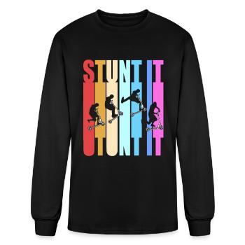 Stunt It Retro Stunt Scooter For Men - Men's Long Sleeve T-Shirt - black - Front