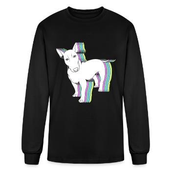 Bull Terrier Lover Colorful Bull Terrier - Men's Long Sleeve T-Shirt - black - Front