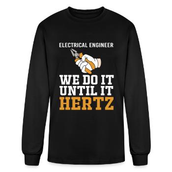 Electrical Engineering For Men Electrical Humor - Men's Long Sleeve T-Shirt - black - Front