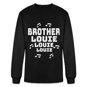 Brother Louie Modern Retro 80 Gift Idea - Men's Long Sleeve T-Shirt - black - Front