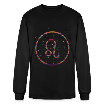 Zodiac Sign Leo Symbol - Men's Long Sleeve T-Shirt - black - Front