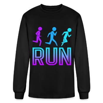 Marathoner Running Runner Run Marathon - Men's Long Sleeve T-Shirt - black - Front