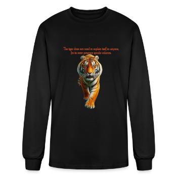 Silent Majesty : The Tiger's Presence - Men's Long Sleeve T-Shirt - black - Front