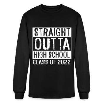 Senior Straight Outta High School Class Of 2022 - Men's Long Sleeve T-Shirt - black - Front