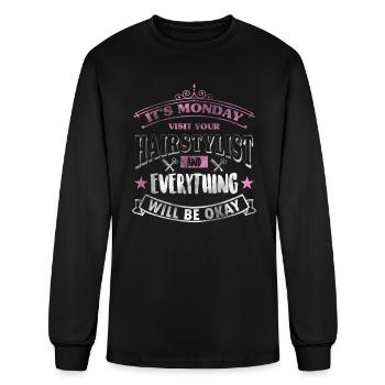 Hair dresser - Men's Long Sleeve T-Shirt - black - Front