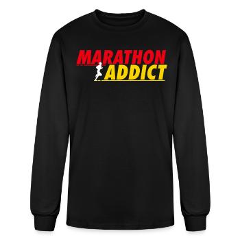 Marathon Addict - Men's Long Sleeve T-Shirt - black - Front
