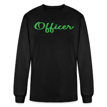 officer - Men's Long Sleeve T-Shirt - black - Front