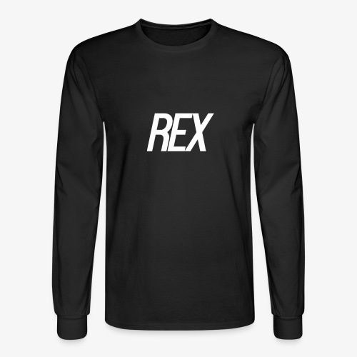 Rex Logo (White Text) - Men's Long Sleeve T-Shirt