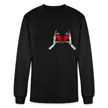 Broken heart - Men's Long Sleeve T-Shirt - black - Front