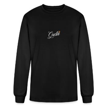 Greta Name for Women Kids Toddlers - Greta Custom - Men's Long Sleeve T-Shirt - black - Front
