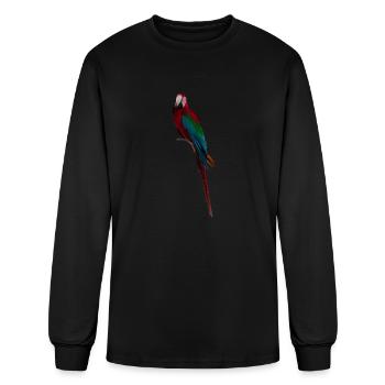 Macaw Long Tail - Men's Long Sleeve T-Shirt - black - Front