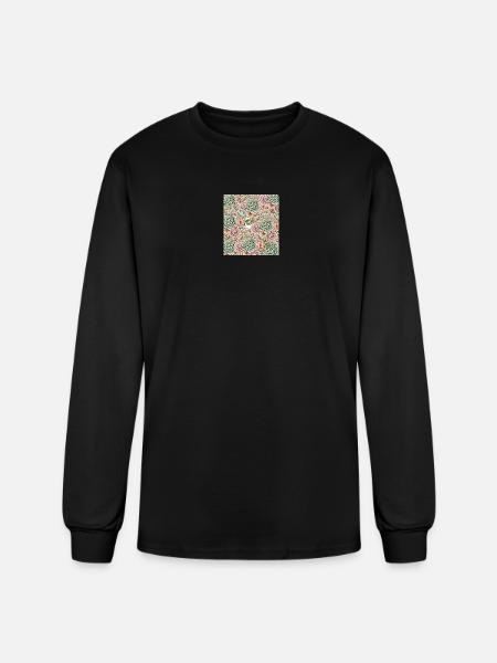 Unique floral design - Men's Long Sleeve T-Shirt - black