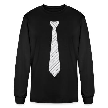 tie - Men's Long Sleeve T-Shirt - black - Front