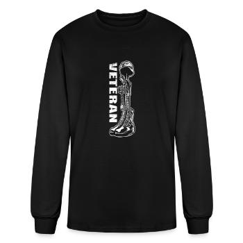 Veteran patriotic veteran veterans veteran comba - Men's Long Sleeve T-Shirt - black - Front
