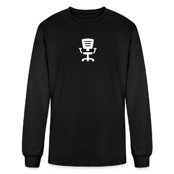 A White Office Chair - Men's Long Sleeve T-Shirt - black - Front