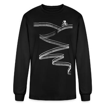 mountain biker mountain bike cycling - Men's Long Sleeve T-Shirt - black - Front