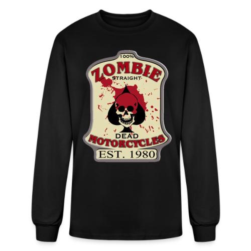 zombie motorcycles splatter - Men's Long Sleeve T-Shirt