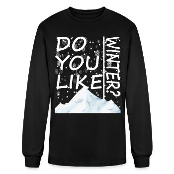 Do you like winter? - Men's Long Sleeve T-Shirt - black - Front