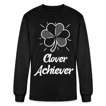 Clover Achiever - Men's Long Sleeve T-Shirt - black - Front