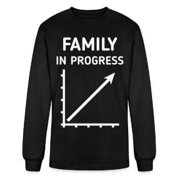 Family In Progress (Pregnant / Parents / White) - Men's Long Sleeve T-Shirt - black - Front
