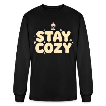 Stay Cozy Lantern Autumn - Men's Long Sleeve T-Shirt - black - Front