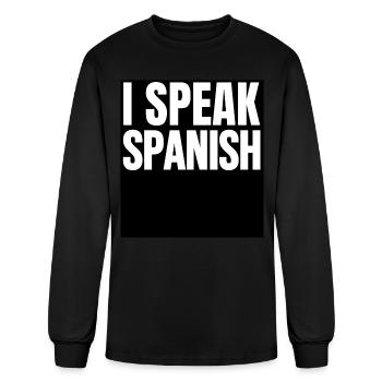 i speak SPANISH gift for SPANISH speakers - Men's Long Sleeve T-Shirt - black - Front