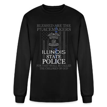 Illinois State Police Support Illinois State Trooper - Men's Long Sleeve T-Shirt - black - Front