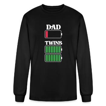 Dad Twins - Men's Long Sleeve T-Shirt - black - Front