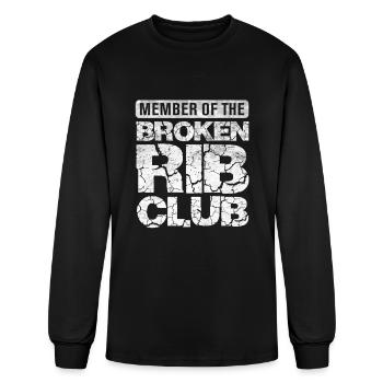 Broken Rib Club Member - Injured Bones and Ribs - Men's Long Sleeve T-Shirt - black - Front