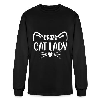 Crazy Cat Lady - Men's Long Sleeve T-Shirt - black - Front