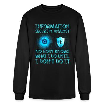Information Security Analyst Funny - Men's Long Sleeve T-Shirt - black - Front