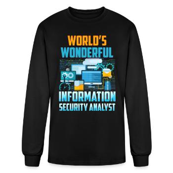 World's Wonderful Information Security Analyst - Men's Long Sleeve T-Shirt - black - Front