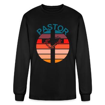 Pastor Sunset - Men's Long Sleeve T-Shirt - black - Front
