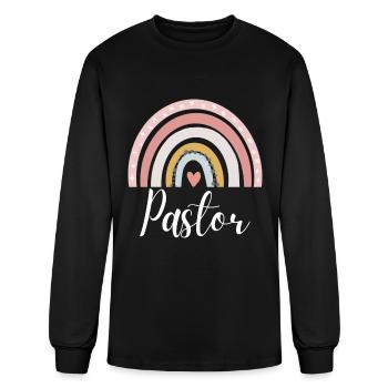Pastor Rainbow - Men's Long Sleeve T-Shirt - black - Front