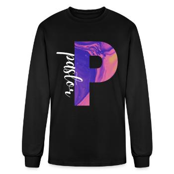 Pastor Marble - Men's Long Sleeve T-Shirt - black - Front