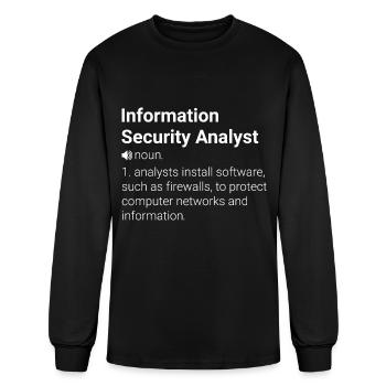 Information Security Analyst Meaning - Men's Long Sleeve T-Shirt - black - Front