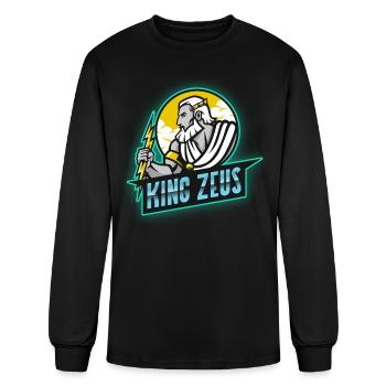 THE KING ZEUS - Men's Long Sleeve T-Shirt - black - Front