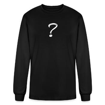 Question Mark - Men's Long Sleeve T-Shirt - black - Front