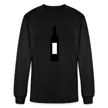 wine - Men's Long Sleeve T-Shirt - black - Front