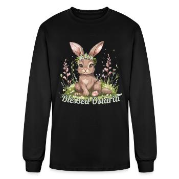 Blessed Ostara Easter Pagan Witchcraft Spring Moon - Men's Long Sleeve T-Shirt - black - Front