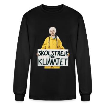 Greta Thunberg Skolstrejk For Klimatet - Men's Long Sleeve T-Shirt - black - Front