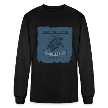 From The Depths Turtle Of the ocean - Men's Long Sleeve T-Shirt - black - Front