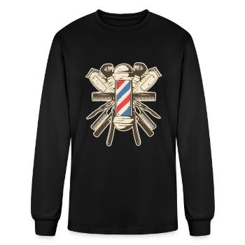 Accessoires de coiffeur - Coiffure Barbe Coiffure - T-shirt à manches longues Homme - noir - Devant