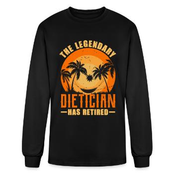 The Legendary Dietician Has Retired Retirement Gif - Men's Long Sleeve T-Shirt - black - Front